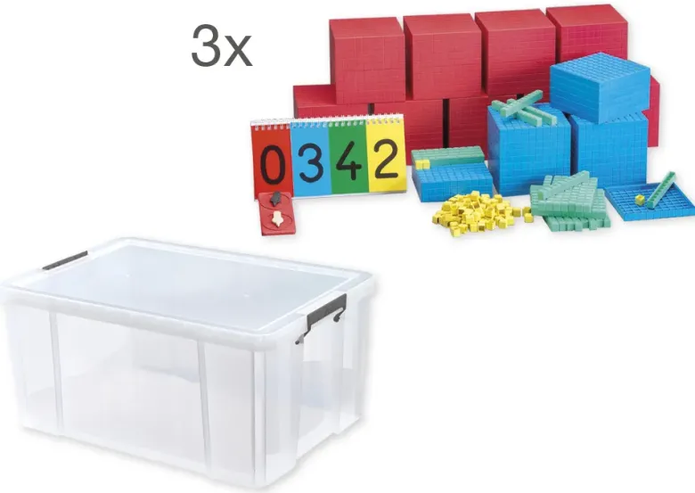 Klassensatz XXL Dienes Dezimal-Rechensatz, 594-tlg. in Box