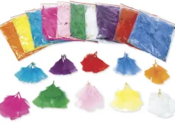 Kleine Federn in 10 Farben, 140 g