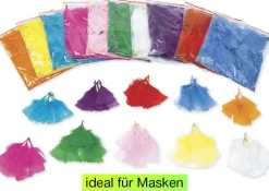 Kleine Federn in 10 Farben, 140 g