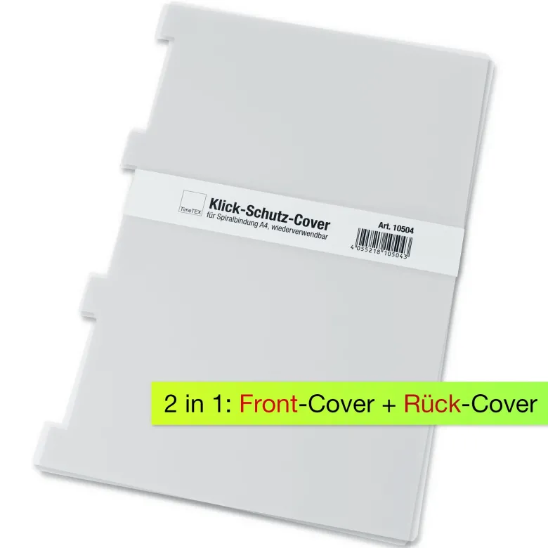 Klick-Schutz-Cover für Spiralbindung A4, wiederverwendbar