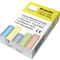 Kreide 10 mm ø, farbig, im 10-er Pack