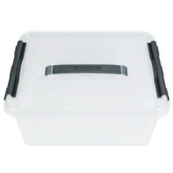 Kunststoff-Box stapelbar mit Tragegriff, transparent, 15 Liter