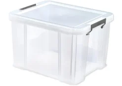 Kunststoff-Box stapelbar, transparent, 36 Liter