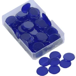 Kunststoff Plättchen transparent, einfarbig, 100 Stück in Box