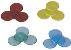 Kunststoff Plättchen, transparent, 1000 Stück in Box