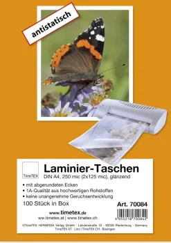 Laminier-Taschen A4 2x125 mic glänzend, 100 Stück