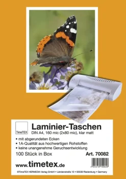 Laminier-Taschen A4 2x80 mic matt, 100 Stück