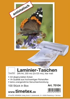 Laminier-Taschen A4 2x125 mic matt, 100 Stück