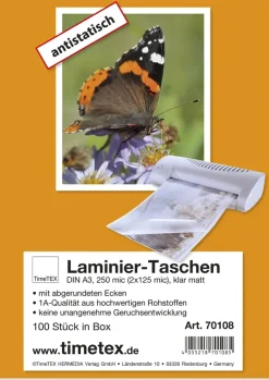 Laminier-Taschen A3 2x125 mic matt, 100 Stück