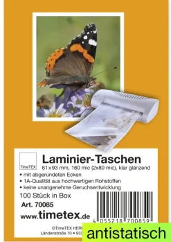 Laminier-Taschen "Spielkarte" 61x93 mm, 2x80 mic glänzend, 100 Stück