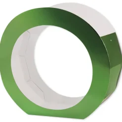 Laternen aus Metallic-Karton, 19 cm ø, 5 Stück farbig sortiert