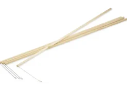 Laternen-Holzstäbe mit Drahtbügel, 50-tlg.