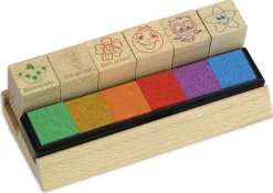 Lehrer-Stempel aus Holz "Anerkennung", 6-tlg.