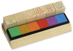 Lehrer-Stempel aus Holz "Lob", 6-tlg.