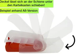 Lernbox A7, Kunststoff, mit 100 Karten liniert