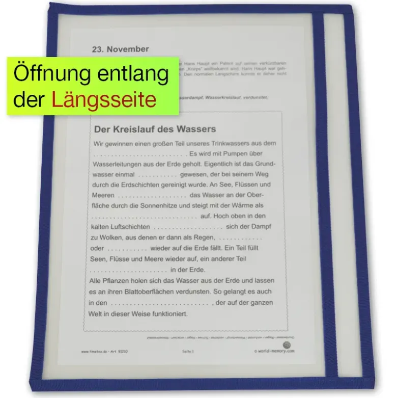 Lern- und Sammeltasche A4-Plus quer, mit Farbeinfassung, 10-tlg.