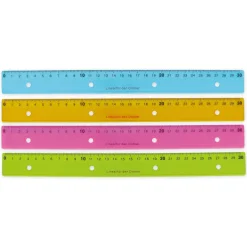 Lineal zum Abheften, 30cm, mit 4fach-Lochung