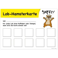 Lob-Hamsterkarte mit 10 Feldern, 25 Stück