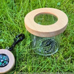 Lupen-Dose mit Holzdeckel "Natur & Digital"