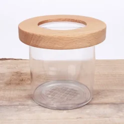 Lupen-Dose mit Holzdeckel 