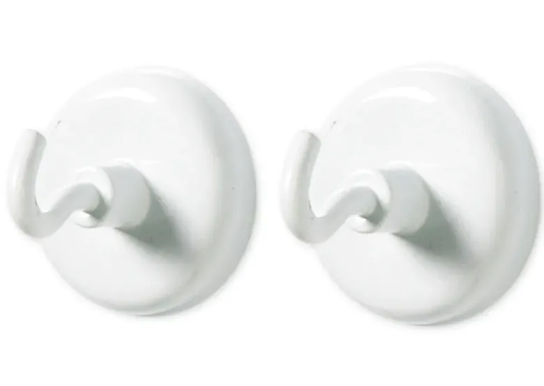 Magnet-Haken-Set, 32 mm ø, weiß, 5-tlg.