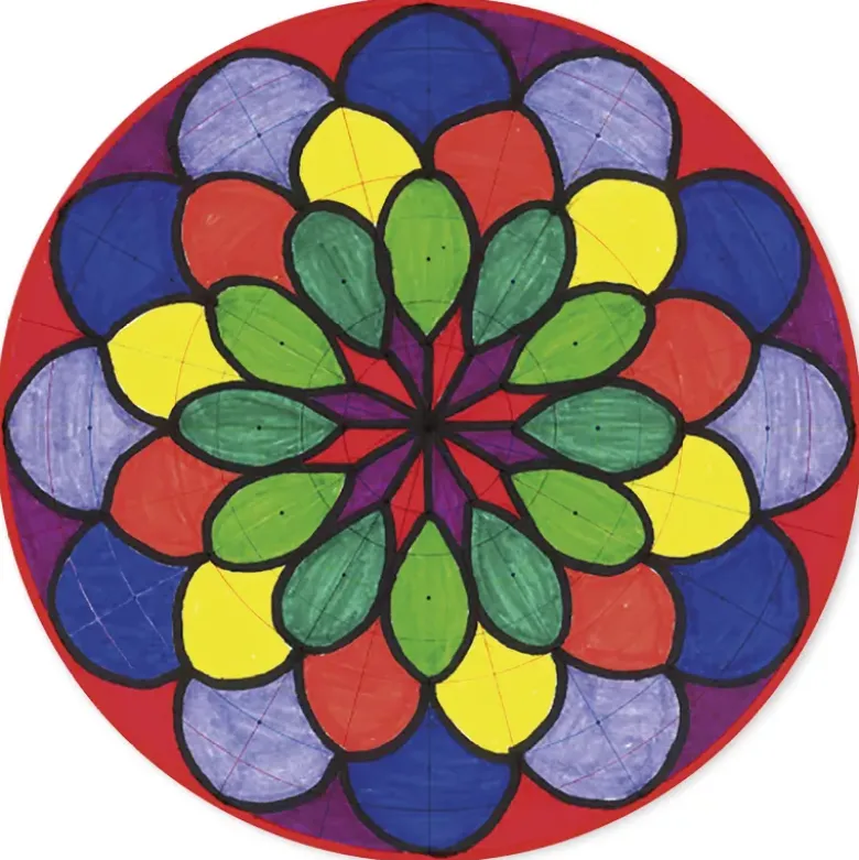 Mandala-Papier, 28x28 cm, 36 Blatt