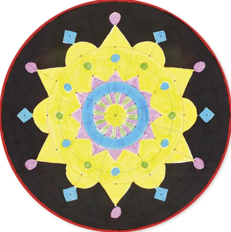 Mandala-Papier, 28x28 cm, 36 Blatt