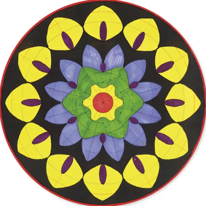 Mandala-Papier, 28x28 cm, 36 Blatt