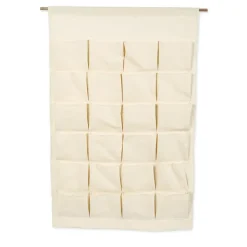Material-Taschen-Vorhang aus Canvas, 24 Taschen, 93x60 cm