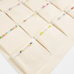 Material-Taschen-Vorhang aus Canvas, 24 Taschen, 93x60 cm