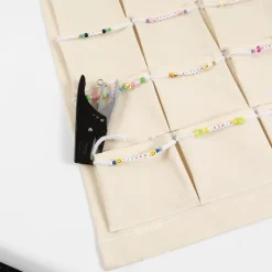 Material-Taschen-Vorhang aus Canvas, 24 Taschen, 93x60 cm
