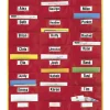 Material-Taschen-Vorhang mit 27 Einstecktaschen, 72x114 cm