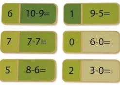 Mathematik-Domino "Subtraktionsaufgaben", 65-tlg. im Stoffbeutel