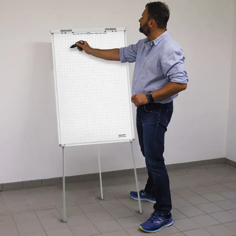 Mobil-Flipchart und Whiteboard in Tasche