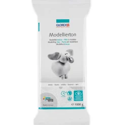 Modellierton, lufthärtend, 1.000 g, weiß