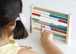 Montessori-Rechenrahmen aus RE-Wood, 7 Reihen/7-stellig "Montessori Premium"