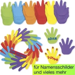 Moosgummi-Hände, 150 Stück