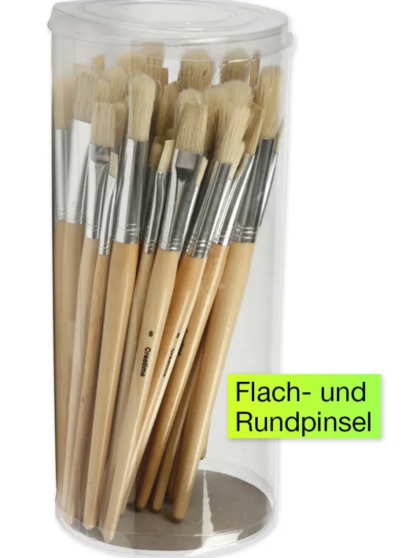 Naturhaar-Pinsel kurz, 80-tlg.