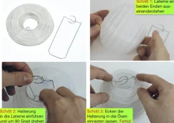 Papier-Lampions rund, 12 Stück