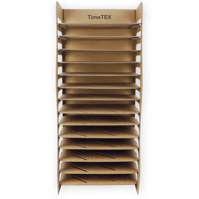 Papier-Trockenregal aus Pappe, 14 Böden, 110x47x36 cm