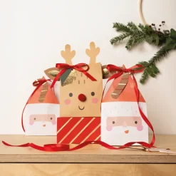 Papiertüten "Weihnachtsmann & Rentier", 8 Stück