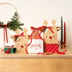 Papiertüten "Weihnachtsmann & Rentier", 8 Stück
