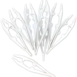 Pinzetten aus Kunststoff 11 cm, weiß, 10 Stück