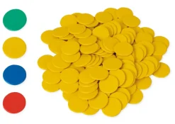 Plättchen aus Re-Plastic, vollfarbig, 100 Stück