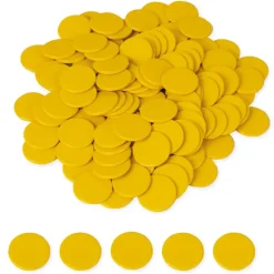 Plättchen aus Re-Plastic, vollfarbig, 100 Stück