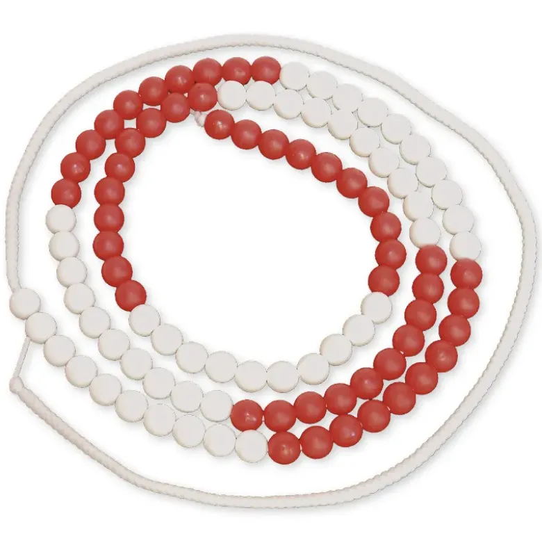Rechenkette bis 100, rot/weiß