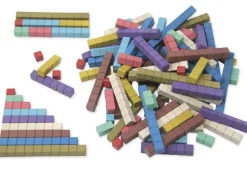 Rechenstäbe aus RE-Wood "Montessori-Farben", 100-tlg., im Karton "Montessori Premium"