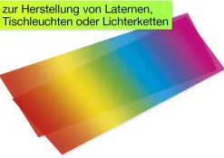 Regenbogen-Transparentpapier 22x51 cm, 25 Bogen