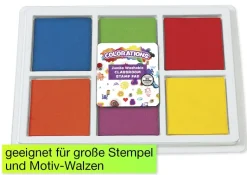 Riesen-Stempelkissen mit 6 Farben
