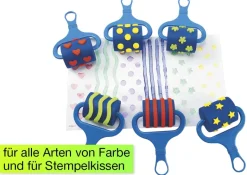 Roll-Stempel aus Moosgummi, 6-tlg.
